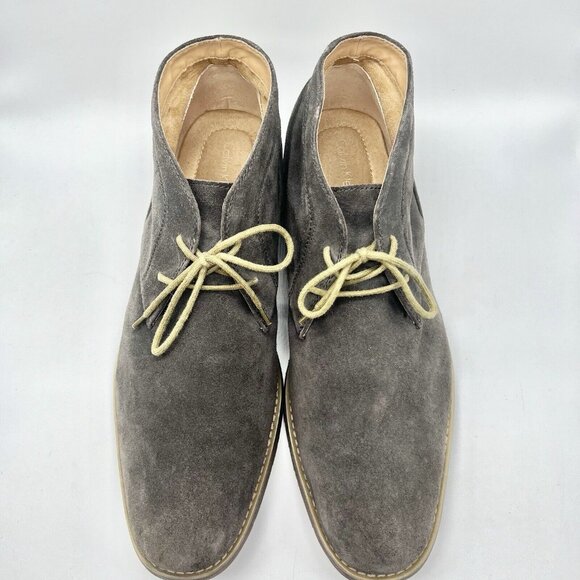 CALVIN KLEIN Mens\' Gray Ultan Chukka Ankle Lace Up Ankle Boots Size 13
